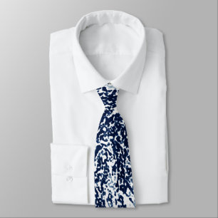Cool Dark Blue Abstract Pattern Tie