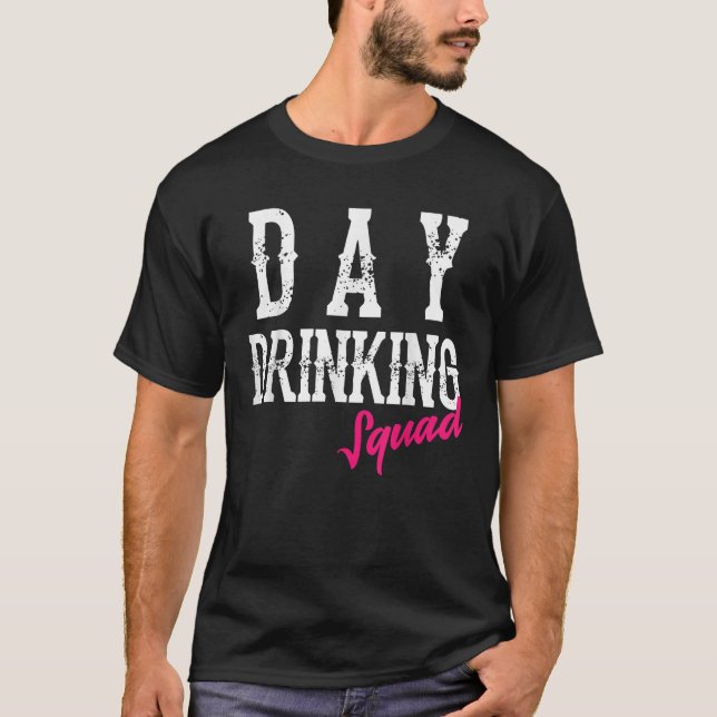 Cool Day Drinking Squad Funny Alcohol Drinker Grou T-Shirt (Front)