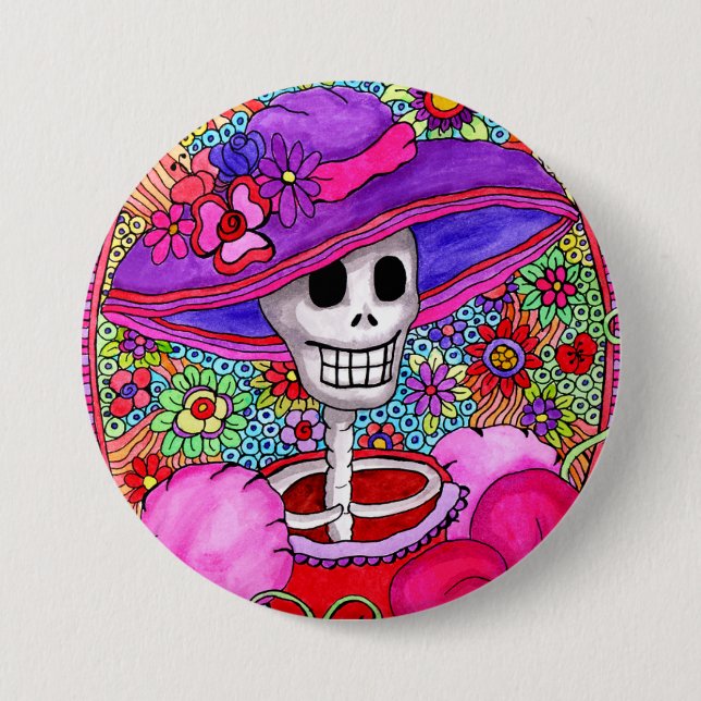 Cool Day of Dead Button (Front)