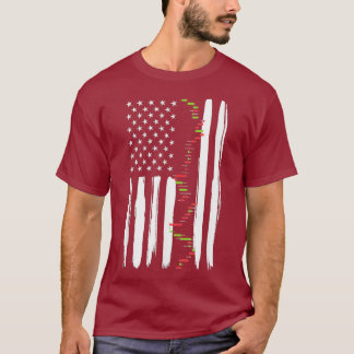 Cool Day-Trader Stocks Trading I American Flag T-Shirt