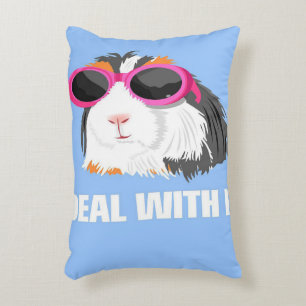 Cool Deal With It Guinea Pig Lovers Gift Decorative Cushion