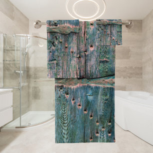 Cool decorative wooden gate   bath towel set