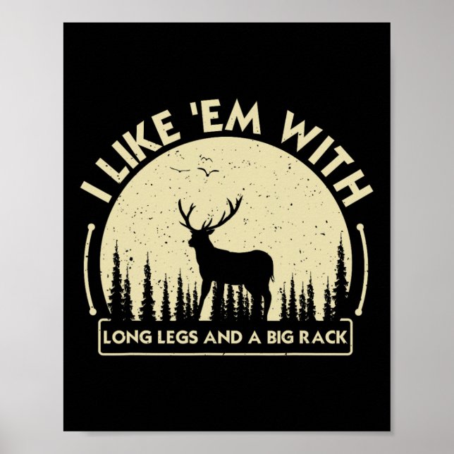 Cool Deer Hunting Art For Men Women Hunting Wildli Poster (Front)