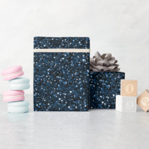 Cool Denim Blue Fine Glitter Pattern