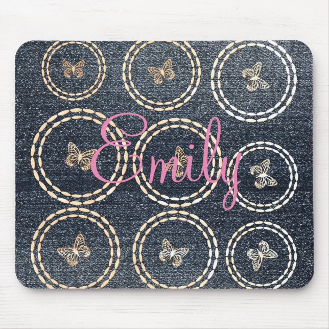 Cool Denim Look Mouse Pad (Front)