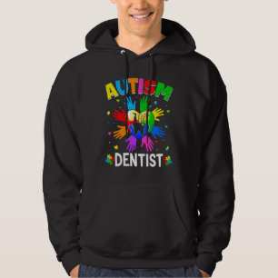 Cool Dentist Autism Awareness Heart Puzzle Raising Hoodie