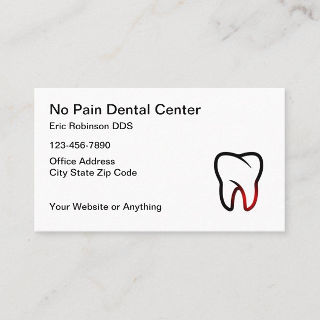 Cool Dentist Office Business Cards Design (Front)