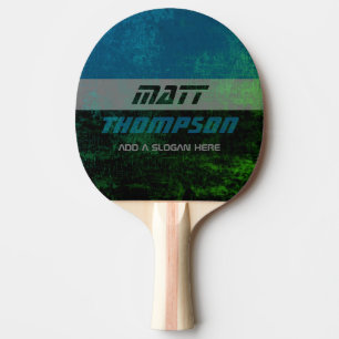 cool design for a ping pong paddle with his name