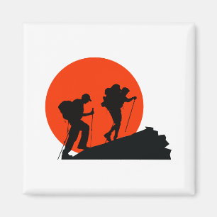 cool designer magnet love hiking