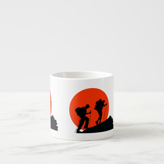 cool designer mug i love hiking (Front)