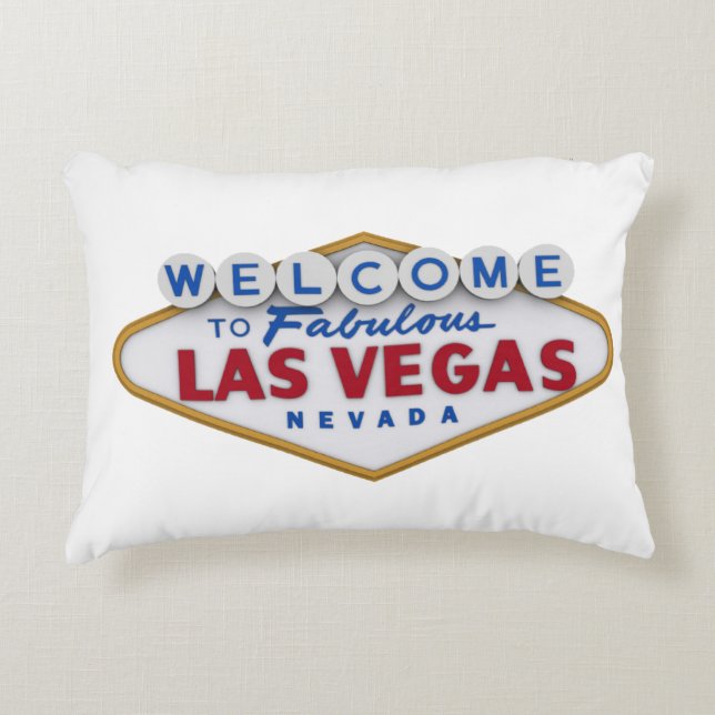 cool designer pillow welcome to las vegas (Front)
