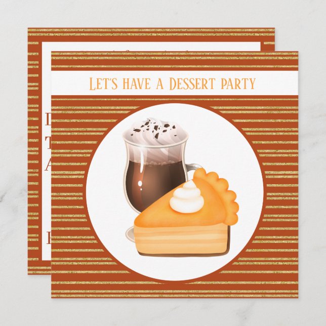 cool dessert party add information Fall Seasonal Invitation (Front/Back)