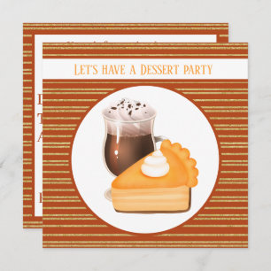 cool dessert party add information Fall Seasonal Invitation