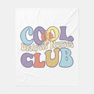 Cool Dialysis Nurses Club RN Nephrology Fleece Blanket