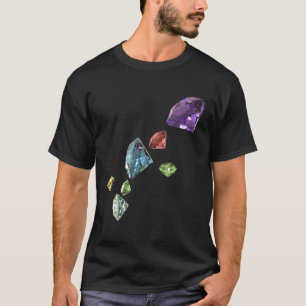Cool Diamond Shape Jewellery Sparkle Bling Graphic T-Shirt