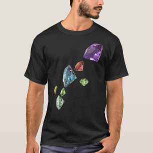 Cool Diamond Shape Jewellery Sparkle Bling Graphic T-Shirt