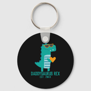 Cool Dino Daddysaurus Rex New Dad Fathers Day  Key Ring