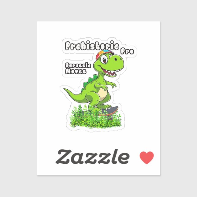 Cool Dino on a Skateboard (Sheet)