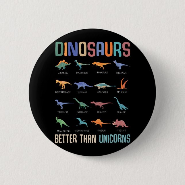 Cool Dinosaur Fan Dino Boys Trex 6 Cm Round Badge (Front)