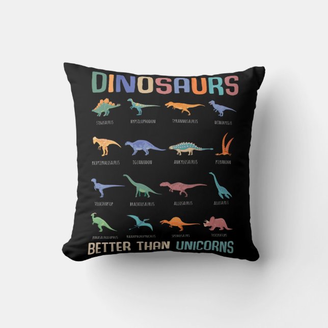 Cool Dinosaur Fan Dino Boys Trex Cushion (Front)