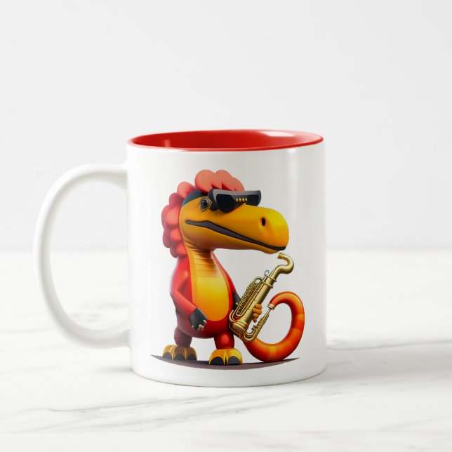 Cool Dinosaur Kid's Mug (Left)