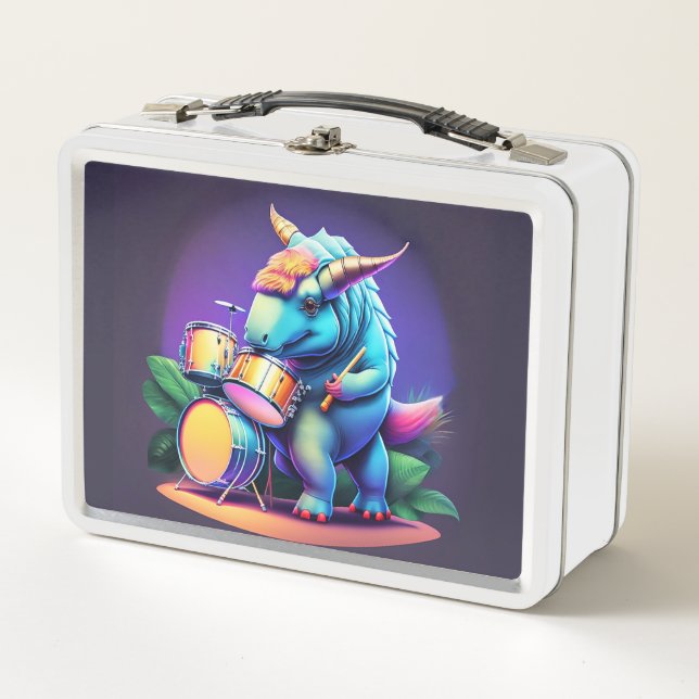 Cool Dinosaur Metal Lunchbox (Front)