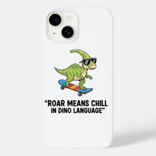 Cool Dinosaur on Skateboard Funny Quote Case-Mate iPhone 14 Case