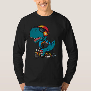 Cool dinosaur riding a motorcycle T-Shirt