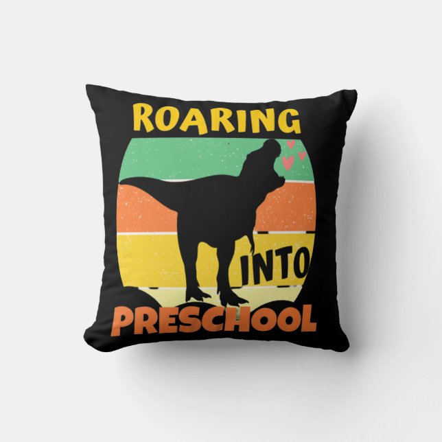 COOL DINOSAUR - ROARING INTO PRESCHOOL CUSHION (Front)