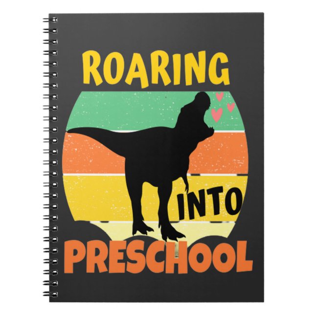 COOL DINOSAUR - ROARING INTO PRESCHOOL NOTEBOOK (Front)