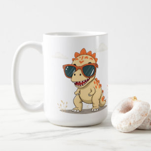 Cool Dinosaur with Sunglasses Funny Cute Kids' T-R Coffee Mug