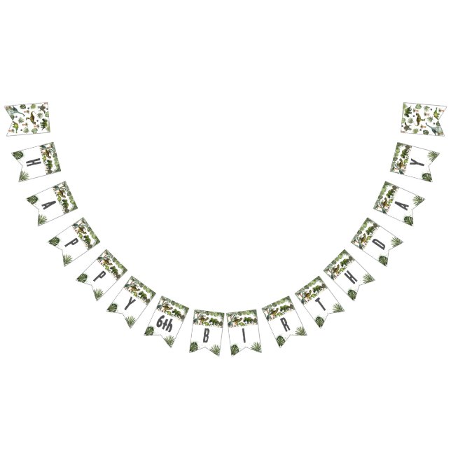 Cool Dinosaurs Jurassic Birthday Decoration Bunting (All)