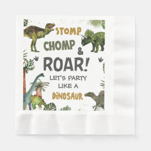 Cool Dinosaurs Jurassic Boy Birthday Party  Napkin