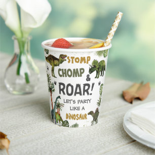 Cool Dinosaurs Jurassic Boy Birthday Party  Paper Cups