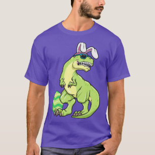 Cool dinosur as a easter bunny with a easter egg T-Shirt