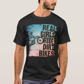 Cool Dirt Bike For Women Girls Motocross Biker Rac T-Shirt