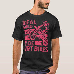 Cool Dirt Bike For Women Girls Motocross Biker Rac T-Shirt