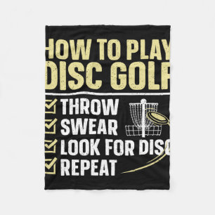 Cool Disc Golf Art For Men Women Kids Golfer Disc  Fleece Blanket