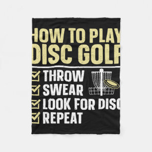 Cool Disc Golf Art For Men Women Kids Golfer Disc  Fleece Blanket