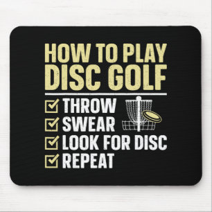 Cool Disc Golf Art For Men Women Kids Golfer Disc  Mouse Pad