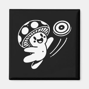 Cool Disc Golf Design, Cute Mushroom Funny Disc Go Magnet