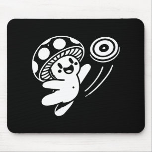 Cool Disc Golf Design, Cute Mushroom Funny Disc Go Mouse Pad