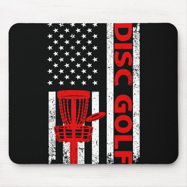 Cool Disc Golf Design For Men Women Kids Disc Golf Mouse Pad (Front)
