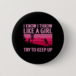Cool Disc Golf Design For Women Girls Disc Golf Pl 6 Cm Round Badge