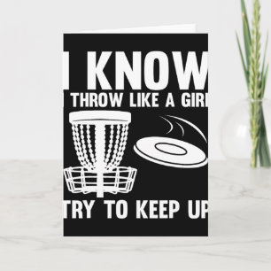 Cool Disc Golf Design For Women Girls Disc Golf Pl Card