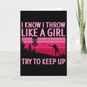 Cool Disc Golf Design For Women Girls Disc Golf Pl Card