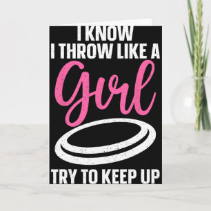 Cool Disc Golf Design For Women Girls Disc Golfer  Card