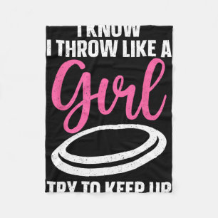 Cool Disc Golf Design For Women Girls Disc Golfer  Fleece Blanket