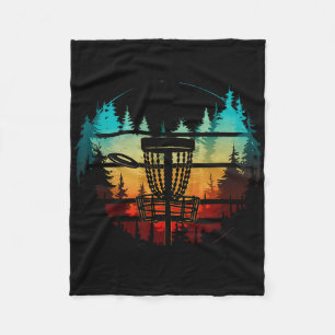 Cool Disc Golf In The Trees Disc Golf Fleece Blanket