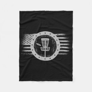 Cool Disc Golf Sport Usa Grunge Flag - Disc Golf 1 Fleece Blanket